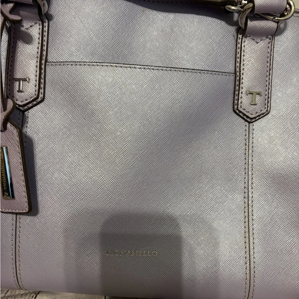 Tignanello Saffiano Leather Purple Purse - Picture 4 of 11